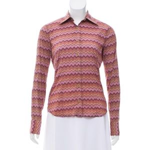 Authentic Missoni sport fun botton down top💋